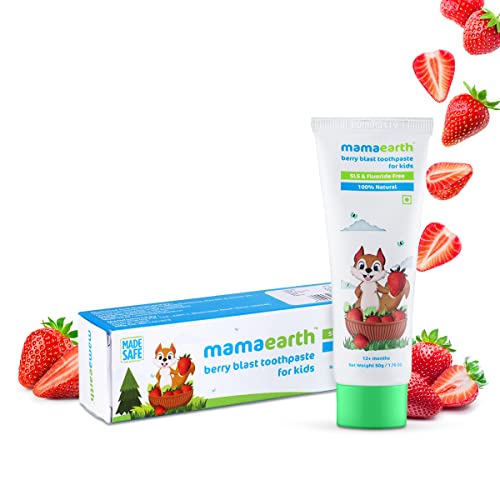 Mamaearth 100% Natural Berry Blast Kids Toothpaste, Oral Care
