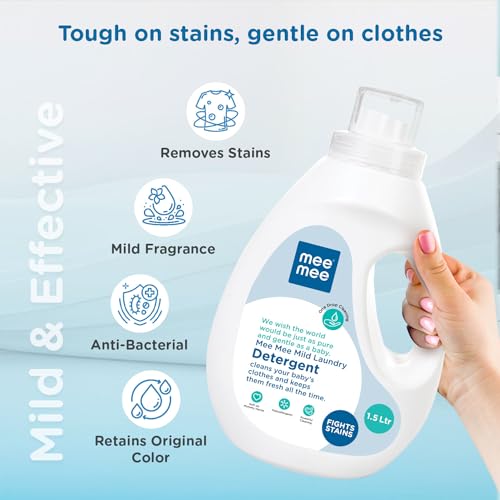 Mee Mee Baby Liquid Detergent Ph balanced, Free from Harsh Chemicals, Safe for mother's hands &baby's skin