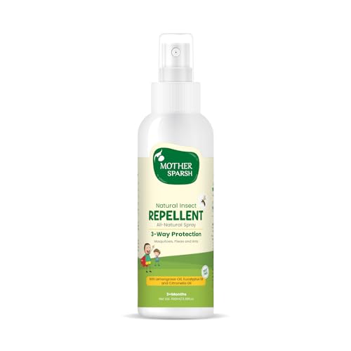 Mother Sparsh Natural Insect Repellent Spray For Babies, With Citronella, Eucalyptus &Lemongrass Oil, Mosquitoes, Fleas and Ants