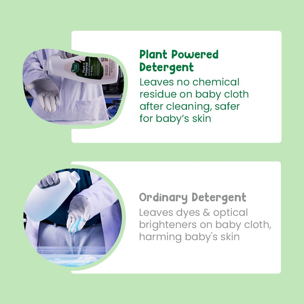 Mother Sparsh Plant Powered Baby Laundry Liquid Detergent With Bio Enzymes and Eucalyptus Oil Without Dyes &Optical Brighteners