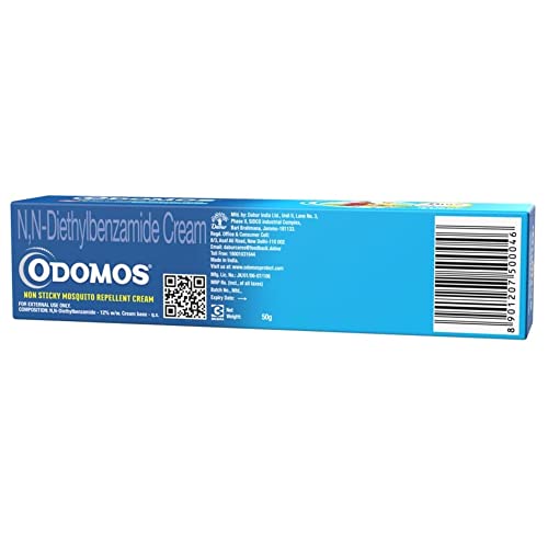 Odomos Non-Sticky Mosquito Repellent Cream With Vitamin E &Almond