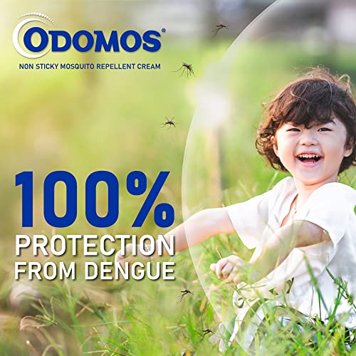 Odomos Non-Sticky Mosquito Repellent Cream With Vitamin E &Almond