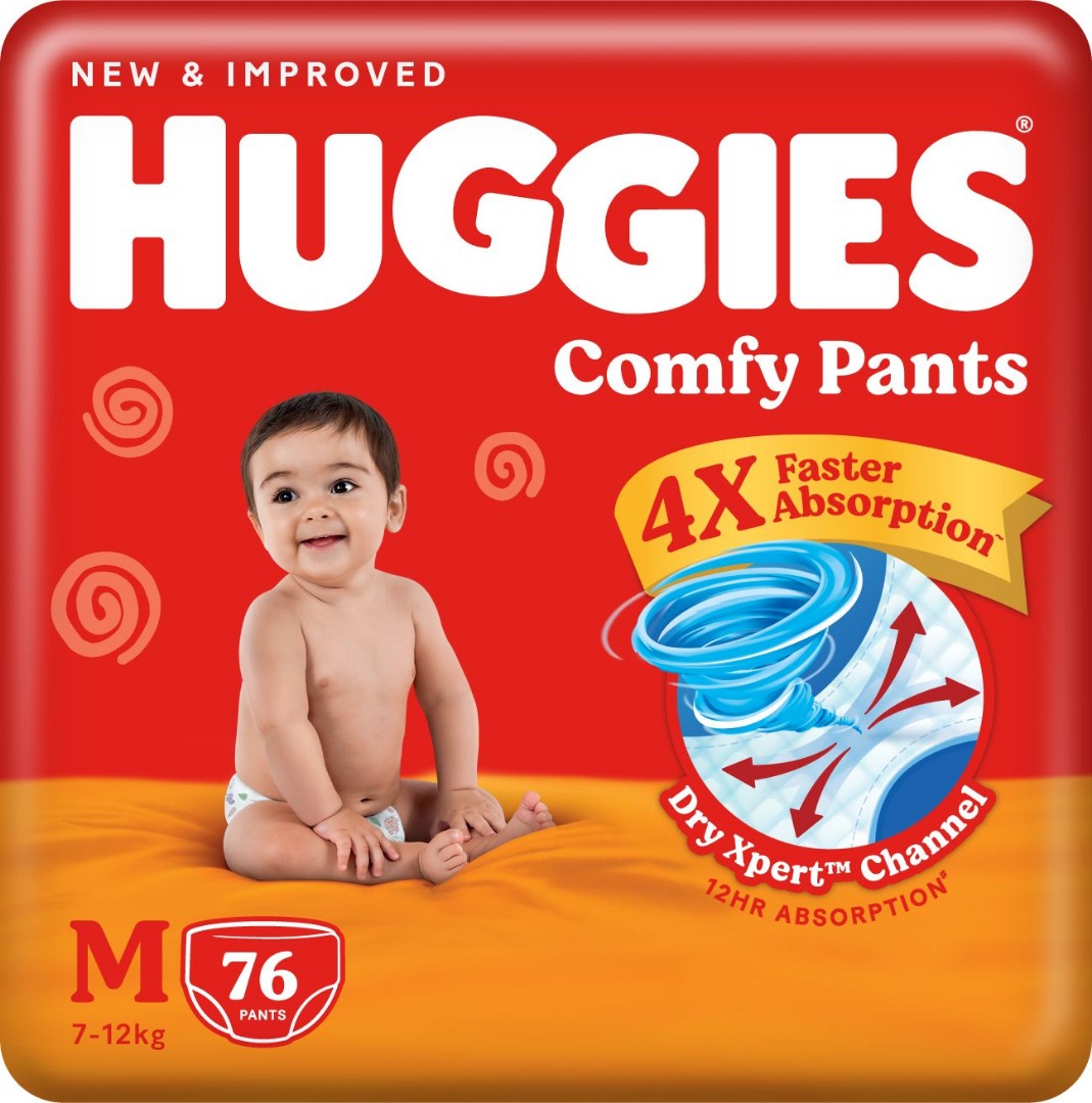 Huggies Comfy Baby Diaper Pants, Upto 50% Faster Absorption