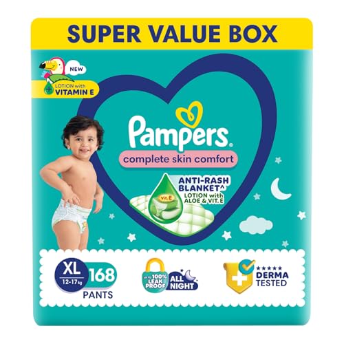 Pampers All Round Protection Pant Style Baby Diapers, X-Large (XL), 168 Count