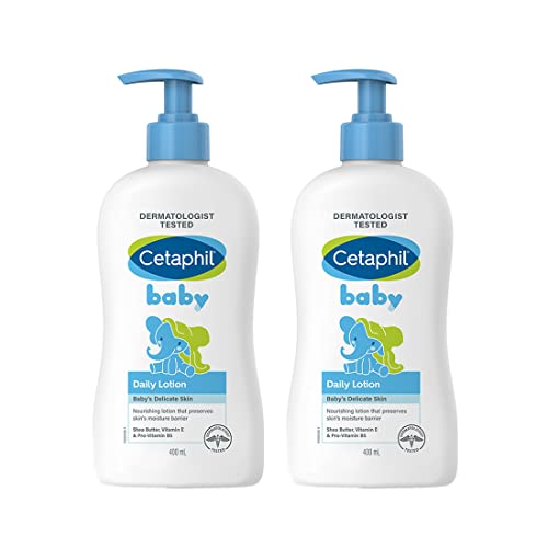 Cetaphil Baby Daily Lotion with Shea Butter, 400ml (Pack of 2)