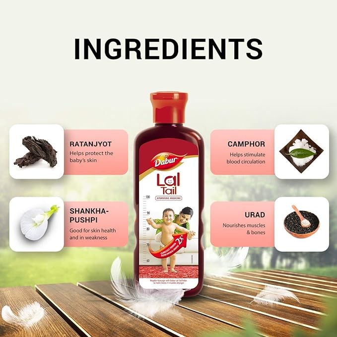 Dabur Lal Tail Ayurvedic Baby Massage Oil