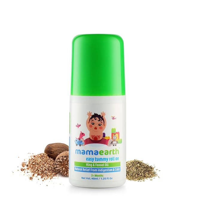 Mamaearth Easy Tummy Roll On Oil, for Colic & Gas Relief with Hing & Fennel Oil