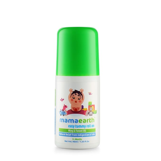 Mamaearth Easy Tummy Roll On Oil, for Colic & Gas Relief with Hing & Fennel Oil