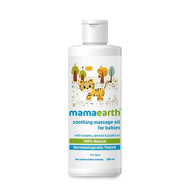 Mamaearth Soothing Baby Massage Oil with Sesame, Almond & Jojoba Oil