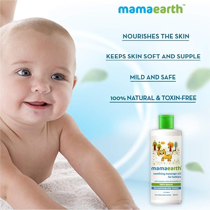 Mamaearth Soothing Baby Massage Oil with Sesame, Almond & Jojoba Oil