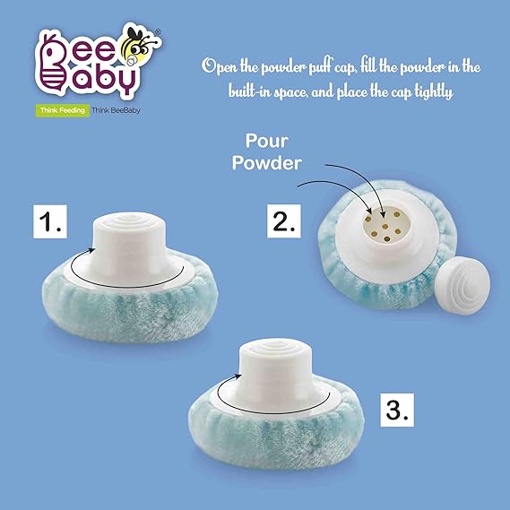 BeeBaby Premium Powder Puff With Container for Baby