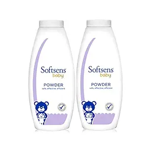 Softsens Baby Powder Enriched with Patchouli Clove leaf & Olive, Pack of 2