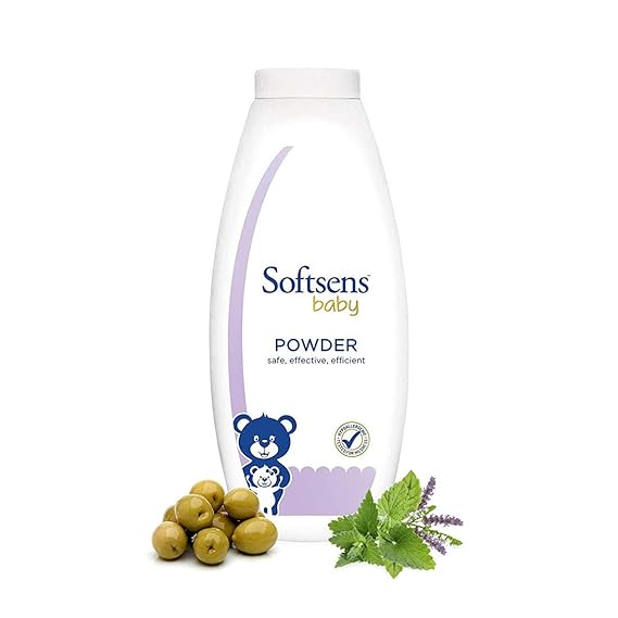 Softsens Baby Powder Enriched with Patchouli Clove leaf & Olive, Pack of 2