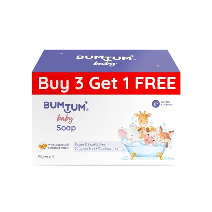Bumtum Paraben Free Baby Soap & Baby Hair Oil Combo