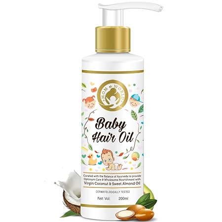 Mom & World Baby Hair Oil With Organic & Coldpressed Natural Oil For Kids
