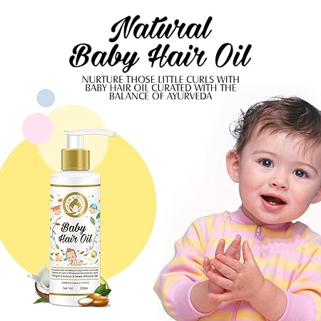 Mom & World Baby Hair Oil With Organic & Coldpressed Natural Oil For Kids