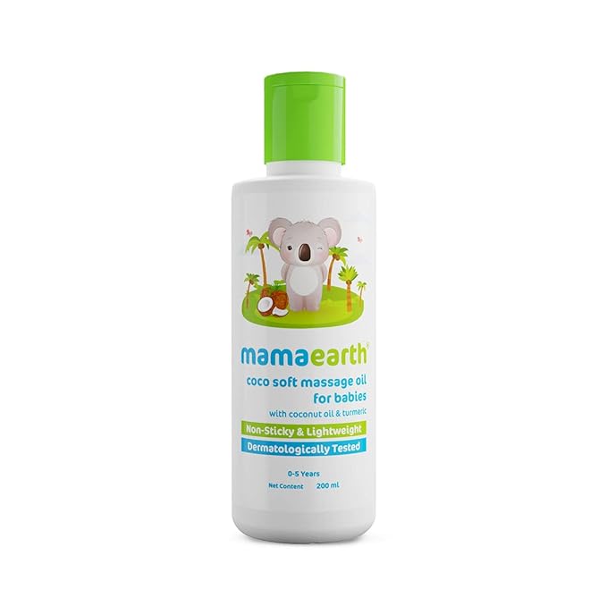 Mamaearth Coco Soft Massage Oil for new born, with Coconut & Turmeric Oil