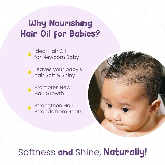 Mother Sparsh Nourishing Baby Hair Oil Soothe &Nourishes Delicate Baby Scalp Suitable Hair Oil for Newborns