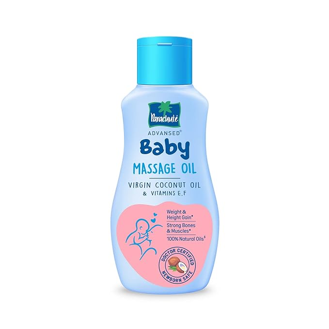 Parachute Advansed Baby Massage Oil for New Born100% Virgin Coconut Oil Clinically Proven for Better Growth