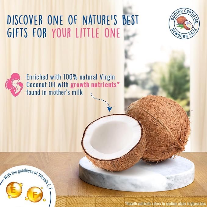 Parachute Advansed Baby Massage Oil for New Born100% Virgin Coconut Oil Clinically Proven for Better Growth