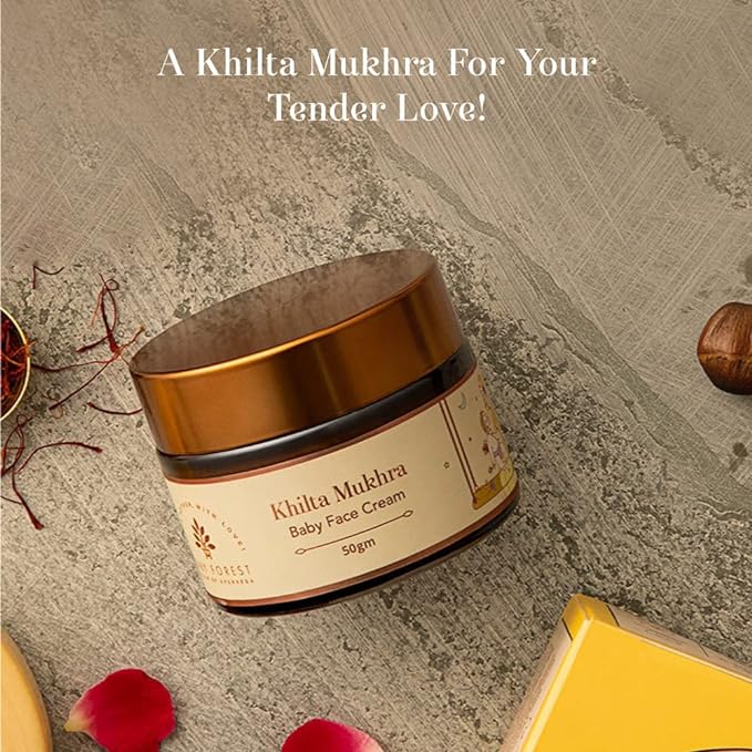Baby Forest Khilta Mukhra Baby Face Cream Shea Butter, Saffron, &Almond Oil