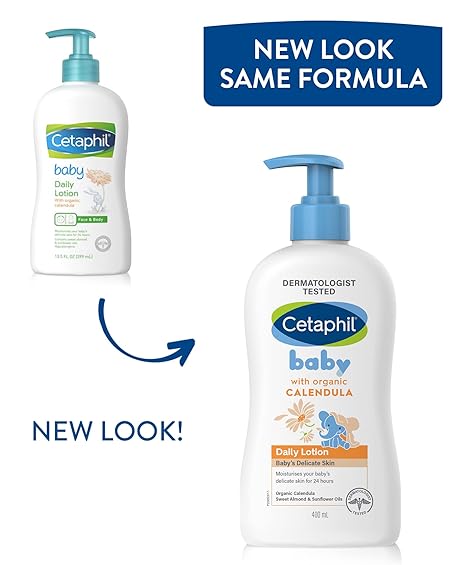 Cetaphil Baby Daily Moisturizing Lotion with Organic Calendula for Face & Body