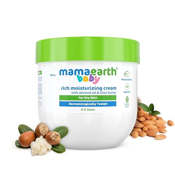 Mamaearth Baby Rich Moisturizing Cream With Almond Oil & Shea Butter For Dry Skin