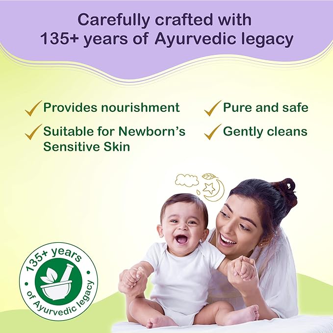 Dabur Baby Soap For Baby Sensitive Skin, Pack of 4