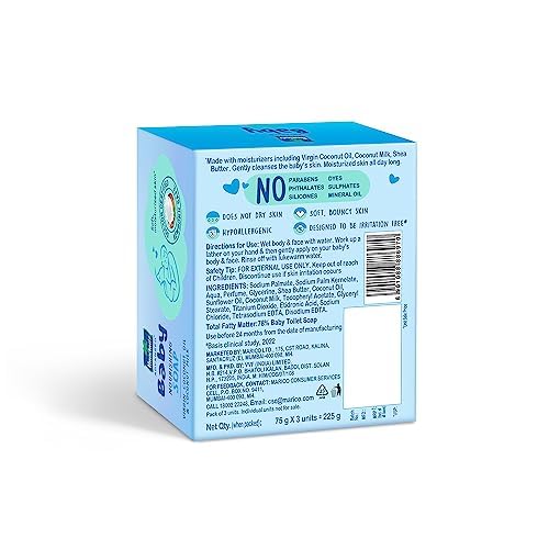 Parachute Advansed Baby Soap for Newborn Babies, Pack of 3