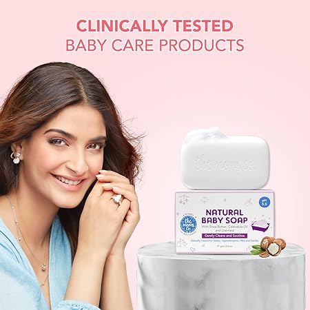 The Moms Co Natural Baby Soap with mono carton, Pack of 2