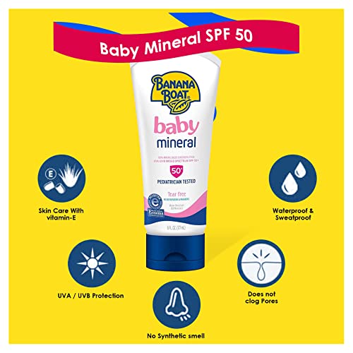 Banana Boat Water Resistant- Tear Free Sunscreen Lotion For Baby SPF 50+