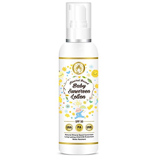 Mom & World Mineral Based Baby Sunscreen Lotion, Spf 50 Pa+++, Uva/Uvb Protection
