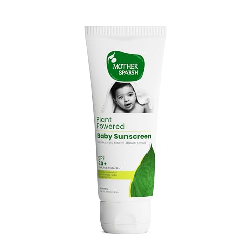 Mother Sparsh Natural Baby Sunscreen Lotion with SPF 30+ For UVA & UVB Protection