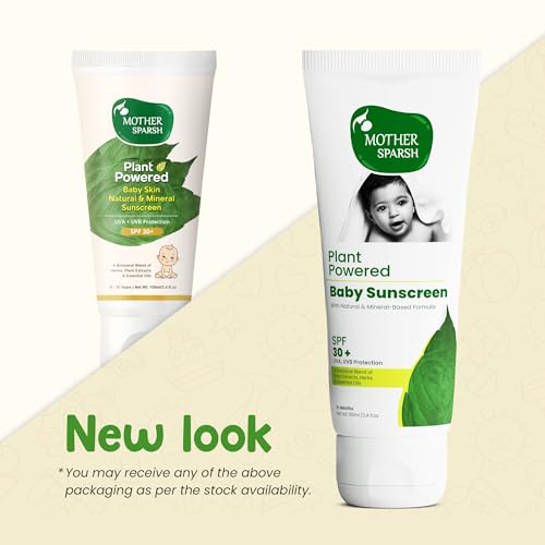 Mother Sparsh Natural Baby Sunscreen Lotion with SPF 30+ For UVA & UVB Protection
