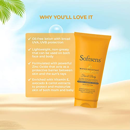 Softsens Baby Sunblock SPF 30 Light-weight, non greasy Lotion UVA & UVB Protection