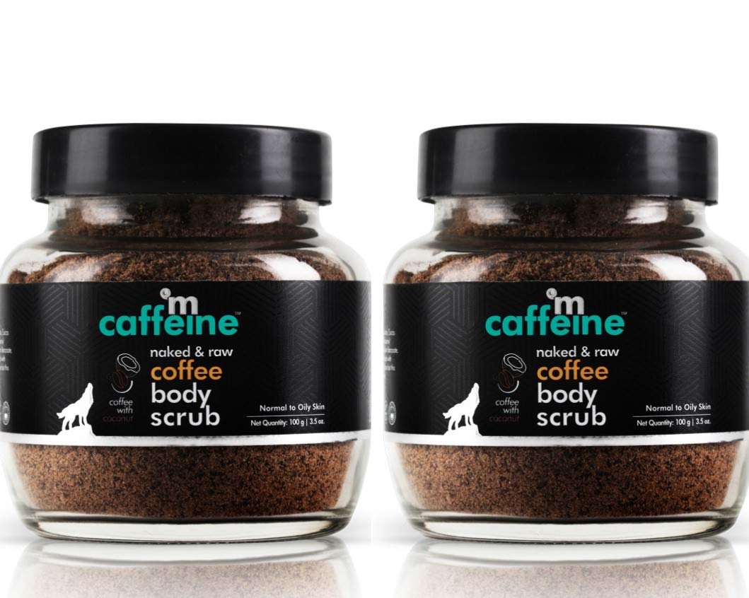 Mcaffeine Naked & Raw Coffee Body Scrub, (Set of 2)