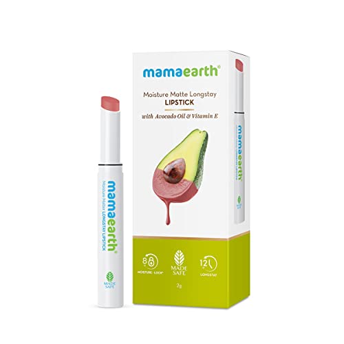 MamaEarth Moisture Matte Long Stay Lipstick - Bubblegum Nude