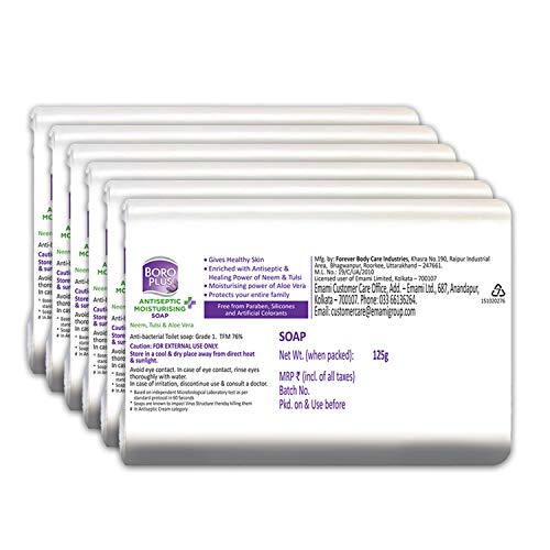 BoroPlus Antiseptic and Moisturising Bathing Soap with Aloe Vera, Neem and Tulsi