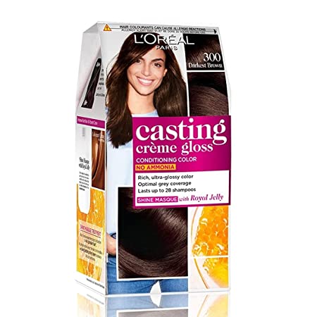 Loreal Paris Casting Creme Gloss Hair Color | Darkest Brown 300