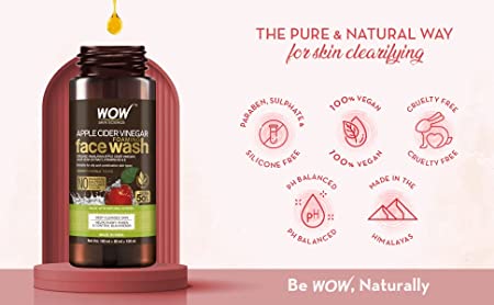 Wow Skin Science Apple Cider Vinegar Foaming Face Wash | pH Balanced Cleanser for Healthy Skin