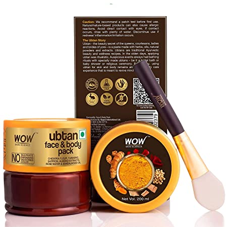 Wow Ubtan Face and Body Pack with Chickpea Flour