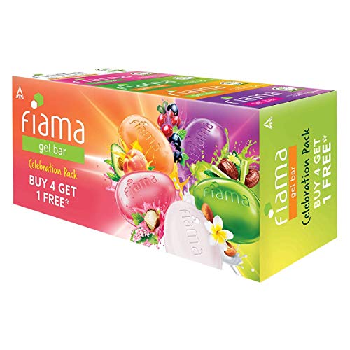 Fiama Gel Bar Celebration Pack With 5 unique Gel Bars and Skin Conditioners For Moisturized Skin Soap