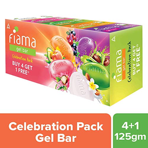 Fiama Gel Bar Celebration Pack With 5 unique Gel Bars and Skin Conditioners For Moisturized Skin Soap