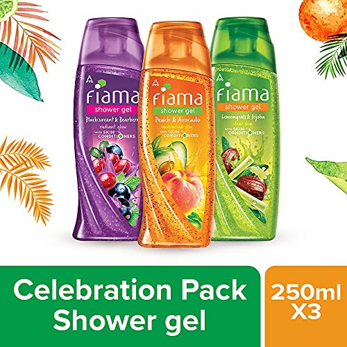 Fiama Shower gel Blackcurrant and Bearberry | Fiama Shower Gel Peach and Avocado | Fiama Shower Gel Lemongrass