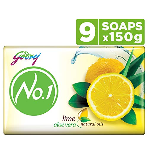Godrej No1 Bathing Soap - Lime and Aloe Vera, 150gm (Pack of 4)
