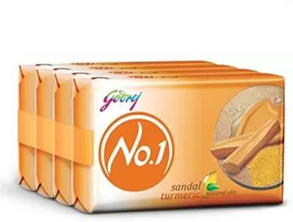 Godrej No1 Bathing Soap - Sandal and Turmeric, 150gm (Pack of 4)