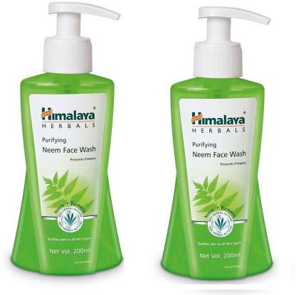 Himalaya Herbals Purifying Neem Face Wash Pack of 2 | Acne Control Herbal Cleanser Value Pack