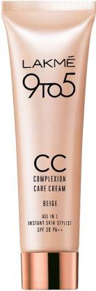 Lakme 9 To 5 Complexion Care Face CC Cream | Beige | SPF 30 | Conceals Dark Spots and Blemishes