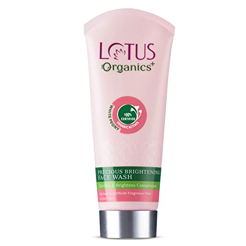 Lotus Organics Plus Precious Brightening Natural Face Wash for Women | Organic Brightening Cleanser