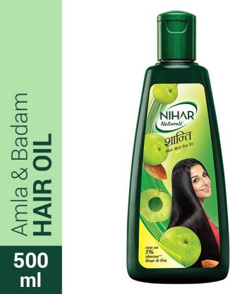 Nihar Shanti Amla and Badam Hair Oil For Black Silky and Stronger Hair